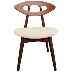 Set of Four Teak Eye Chairs by Ejvind A. Johansson for Ivan Gern Møbelfabrik