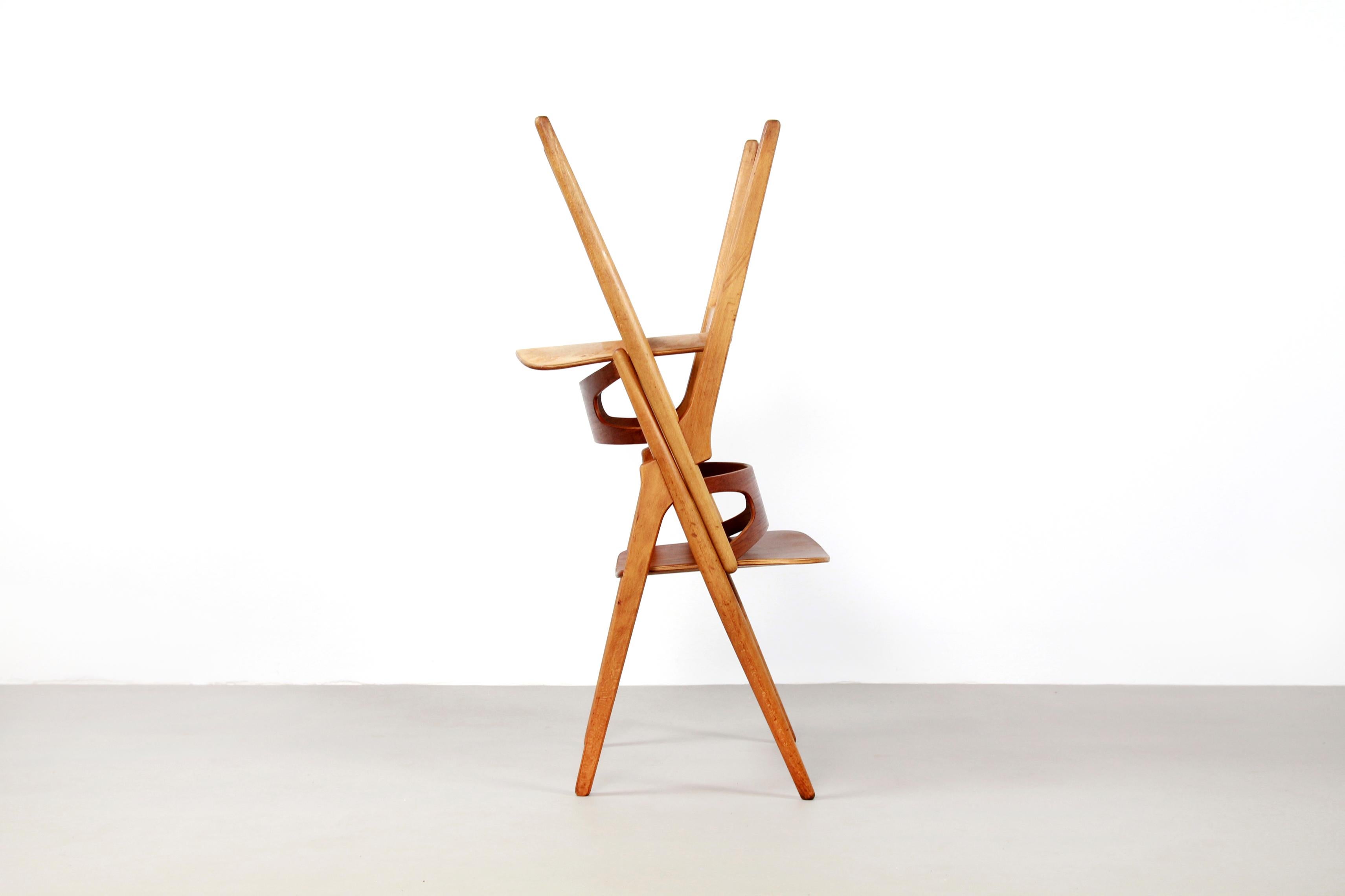 Set of Four Teak Hans J Wegner Sawbuck Model CH29 Chairs by Carl Hansen 2