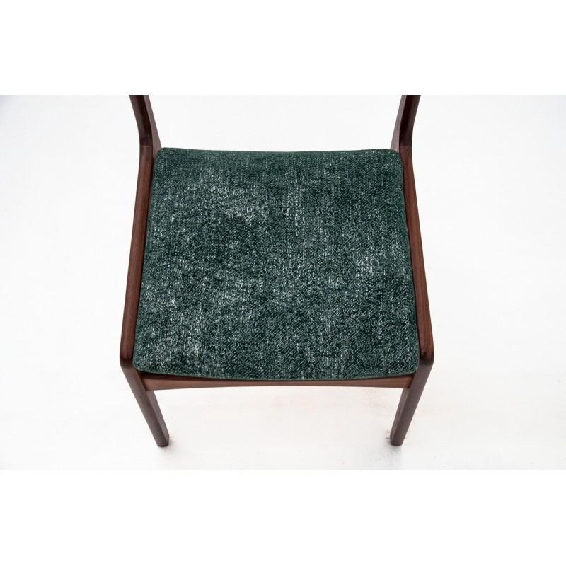 Mid-Century Modern Set of Four Teak Vintage Chairs, Danish Retro Design, 1950s For Sale