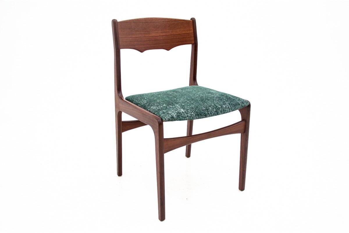 Metà XX secolo Set di quattro sedie vintage in teak, design retrò danese, anni '50 in vendita