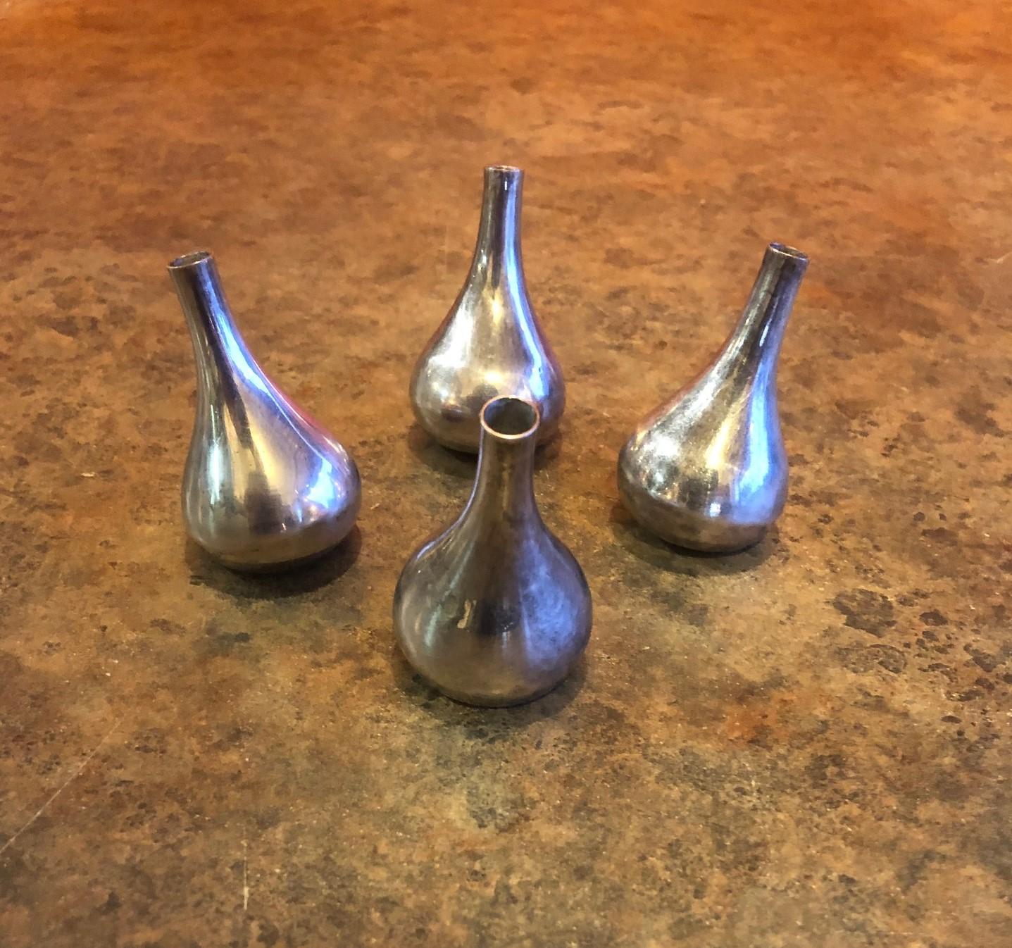 French Set of Four Tear Drop Candleholders by Jens Quistgaard for Dansk For Sale