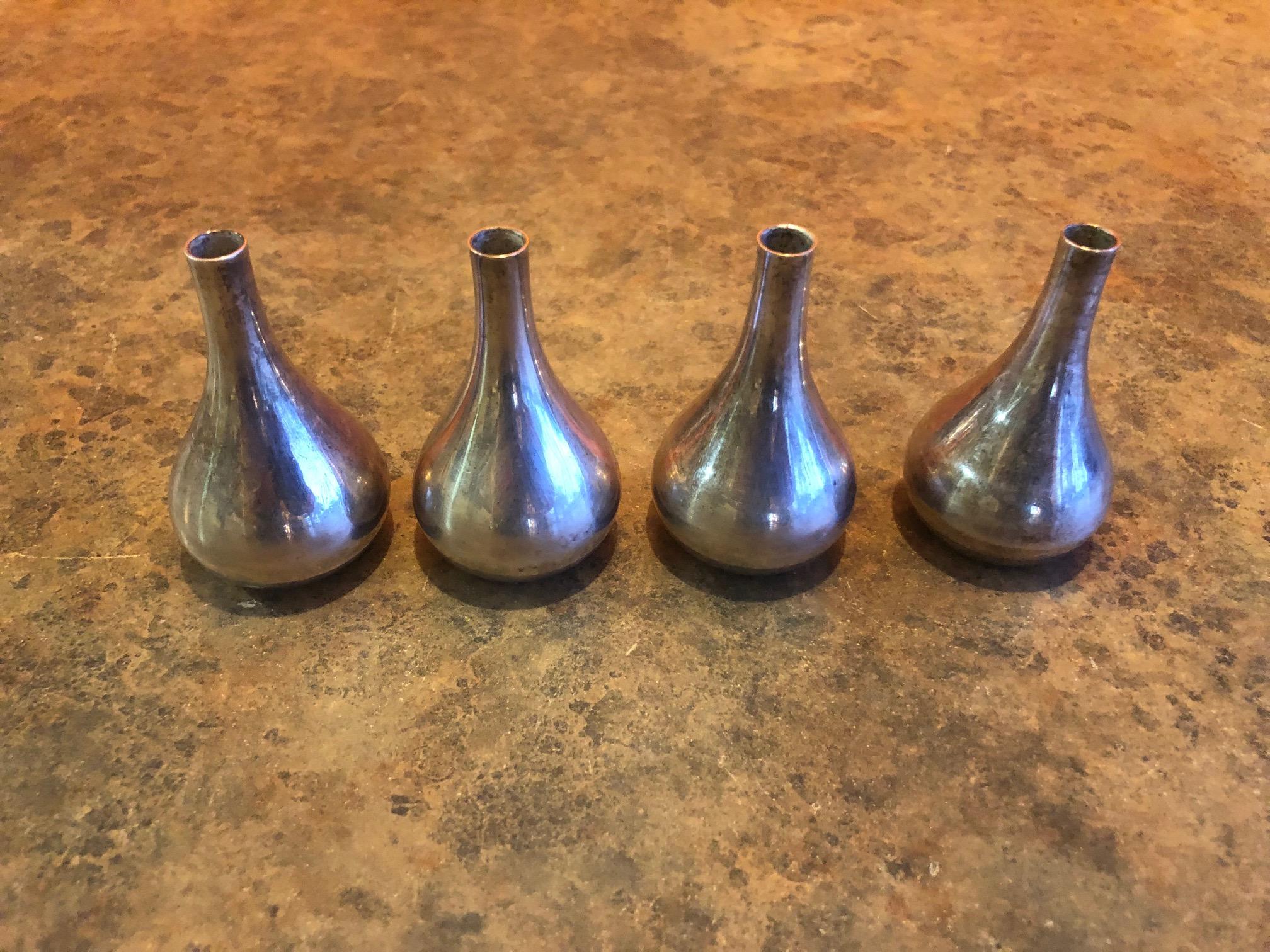 20th Century Set of Four Tear Drop Candleholders by Jens Quistgaard for Dansk For Sale