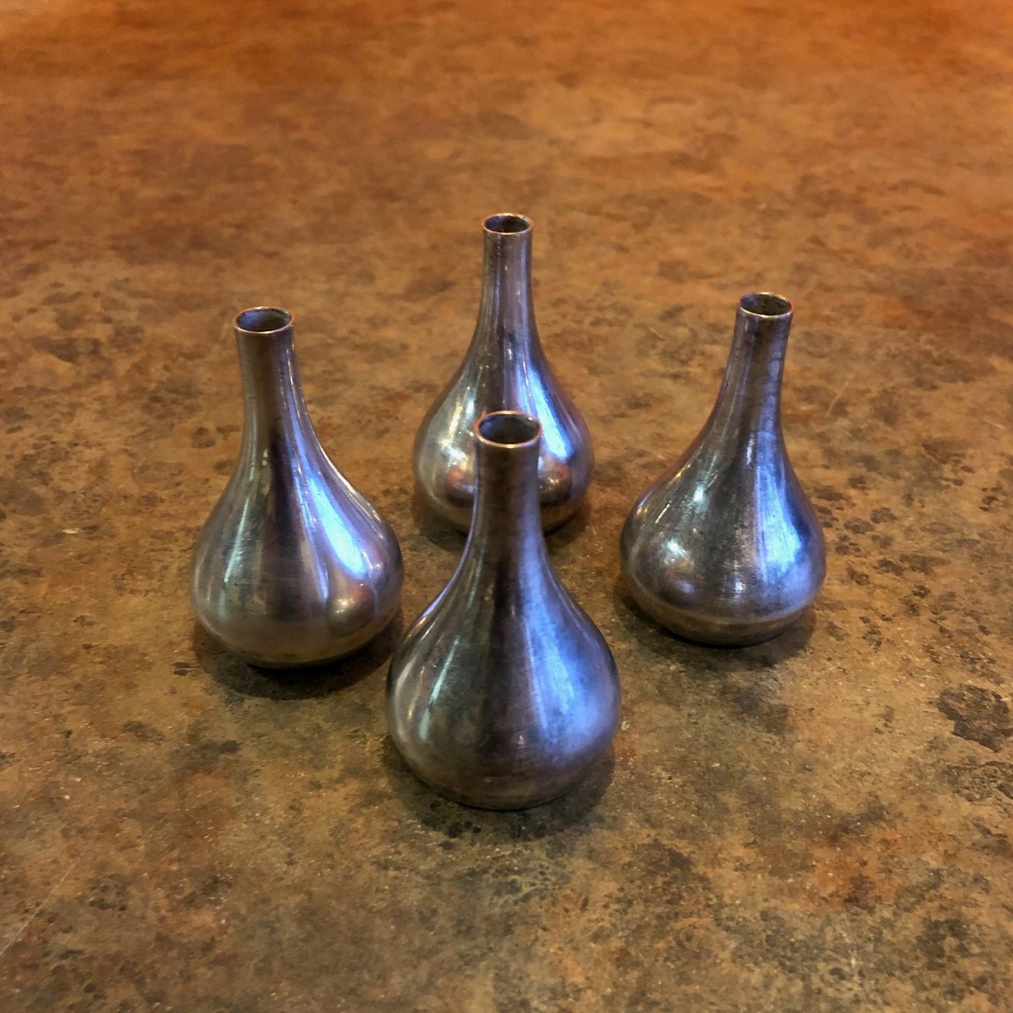 Set of Four Tear Drop Candleholders by Jens Quistgaard for Dansk For Sale 2