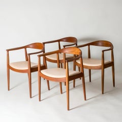 Set of four "The Chair" Dining Chairs by Hans J. Wegner
