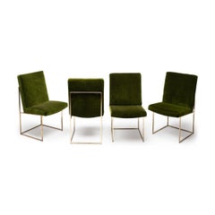 Set of Four Thin Line Dining Chairs by Milo Baughman, c. 1970s
