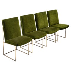 Set of Four Thin Line Dining Chairs by Milo Baughman, c. 1970s