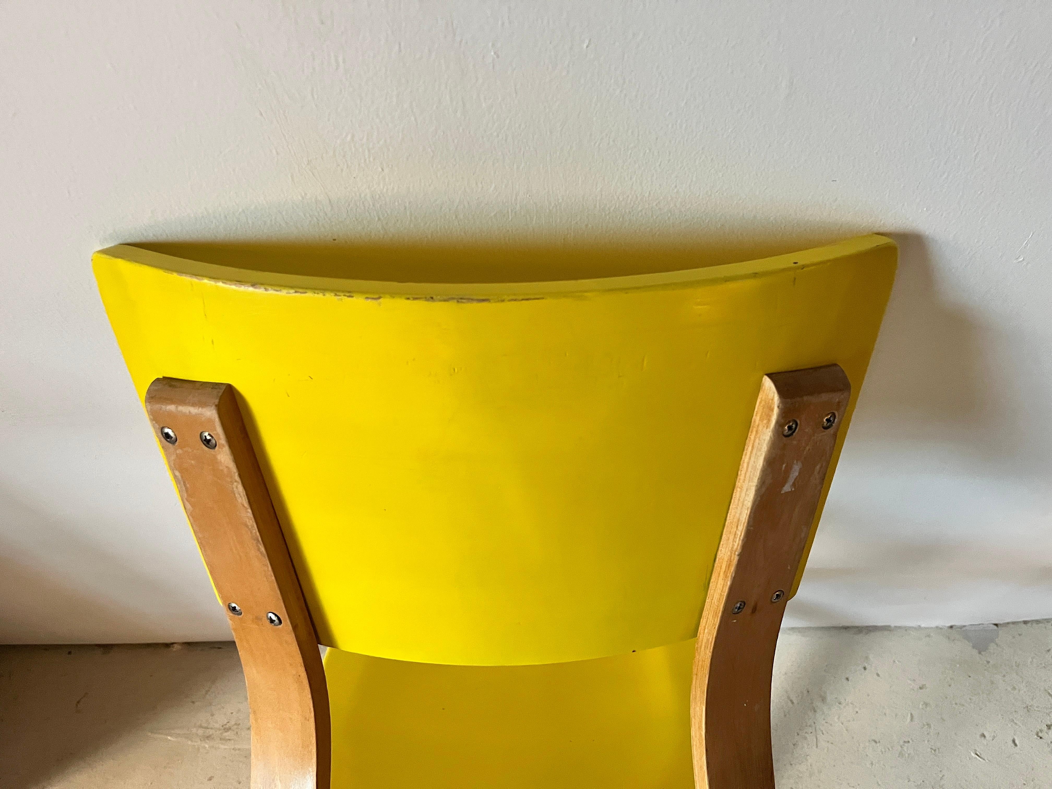 Set of Four Thonet 1216-S17-B1 Bent Plywood Saddle Seat Dining Chairs, 1940s For Sale 6