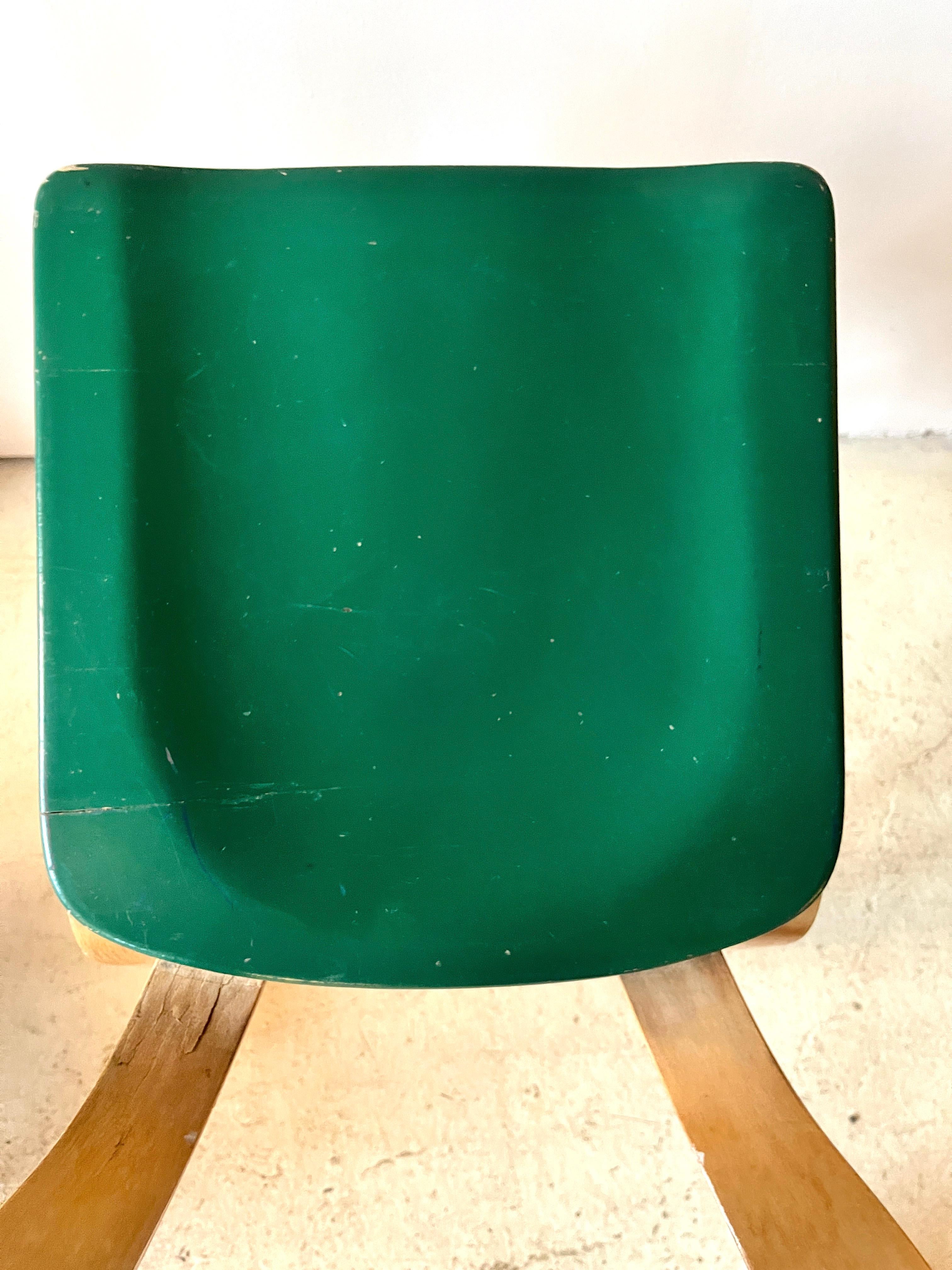 Set of Four Thonet 1216-S17-B1 Bent Plywood Saddle Seat Dining Chairs, 1940s For Sale 1