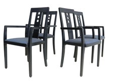Juego de cuatro sillones Thonet 676 PF inspirados en Charles Rennie Mackintosh, década de los 90