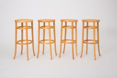 Set of Four 1980s Thonet Bentwood Bar Stools