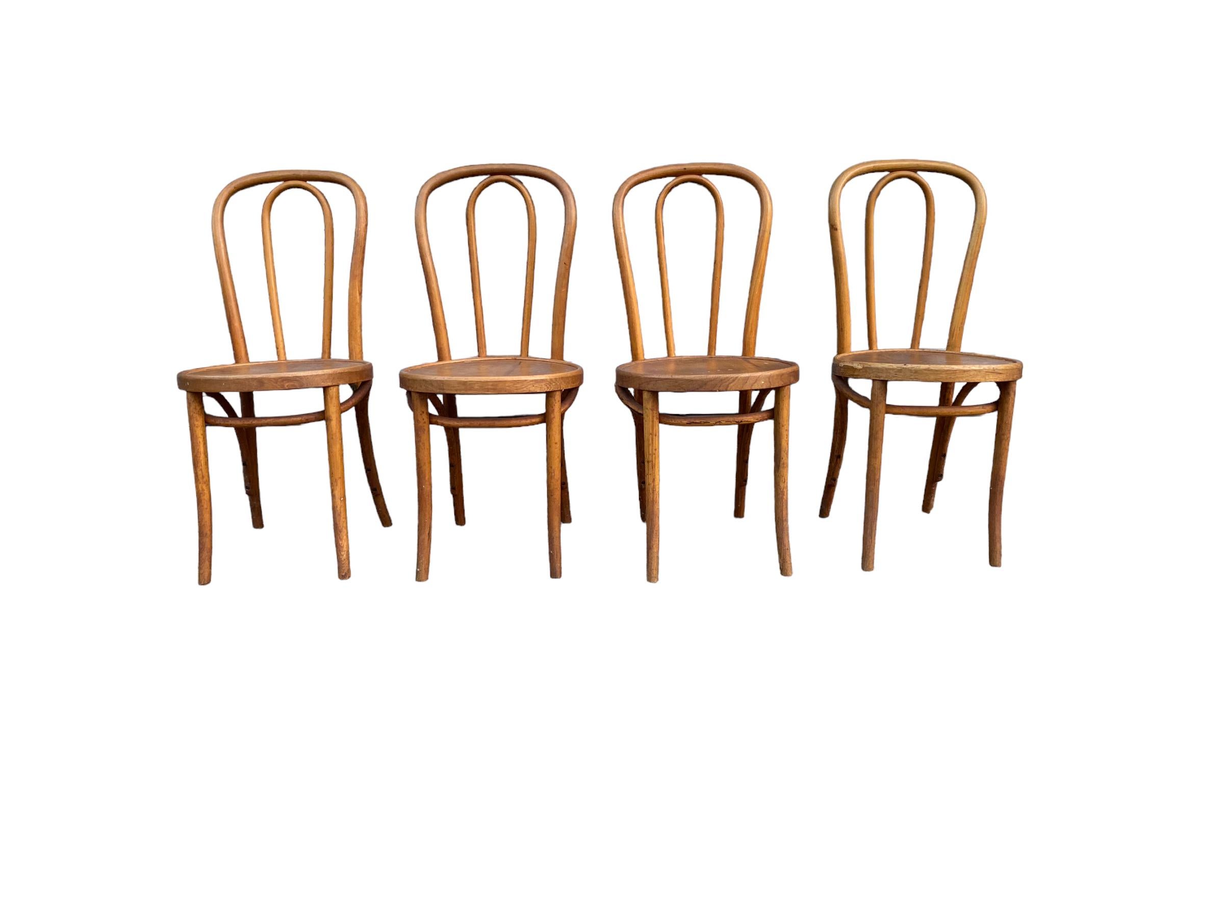 Set of four Thonet Bentwood Bistro Dining Chairs No. 18 4
