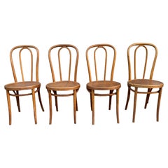 Set of four Thonet Bentwood Bistro Dining Chairs No. 18
