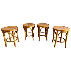 Set of Four Thonet Bentwood Stools
