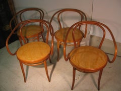 Set of 4 Antique Thonet Cafe Bent Wood Armchairs C1900