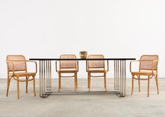 Set of Four Thonet Prague Bentwood Armchairs by Josef Hoffman