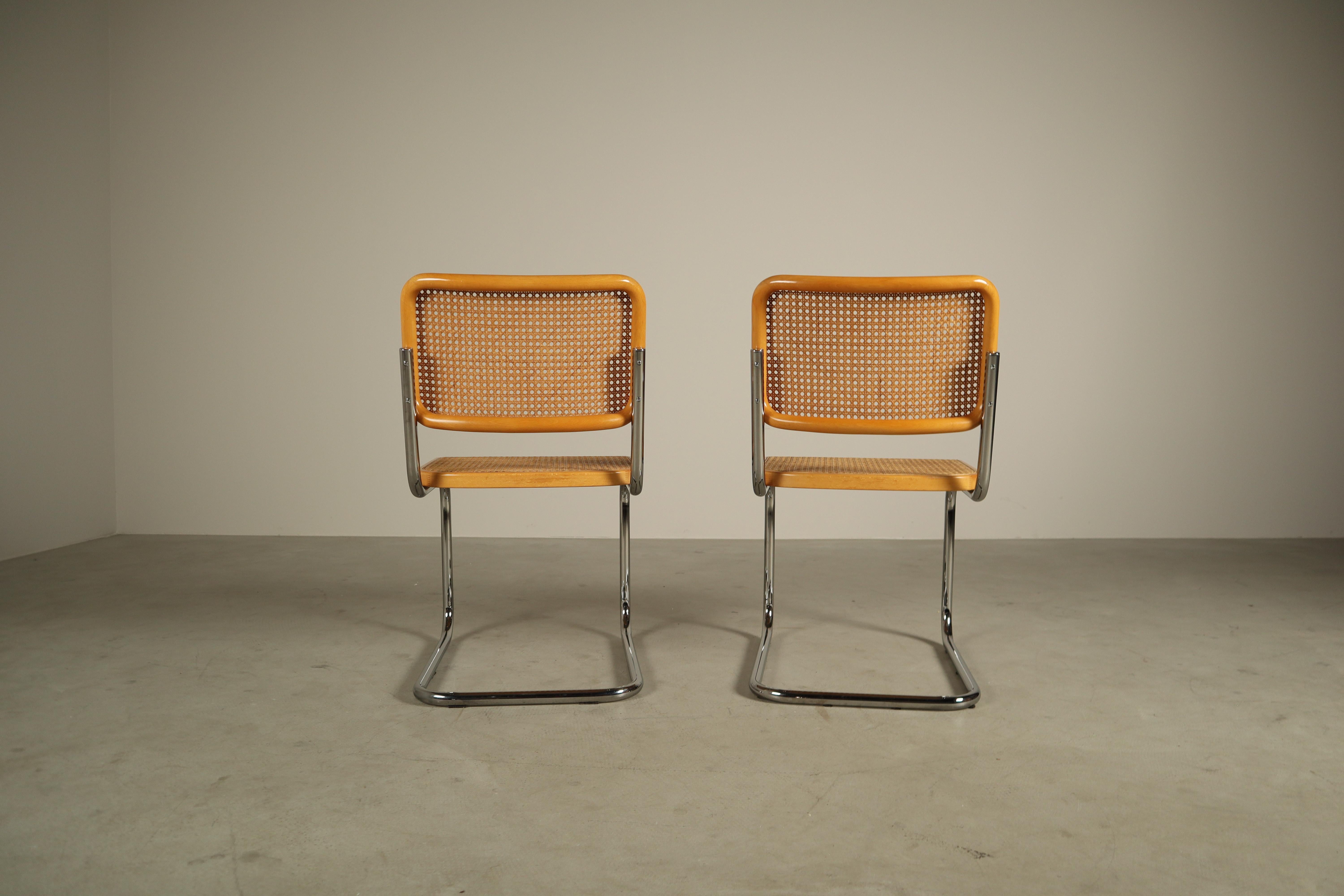 Designed in the late 1920s by Marcel Breuer, the S32 chair remains one of the most influential and enduring icons of modern furniture design. Breuer — a central figure of the Bauhaus movement — was among the first to explore the potential of tubular