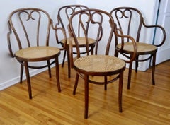 Set of Four Thonet ZPM Radomsko Bentwood Chairs