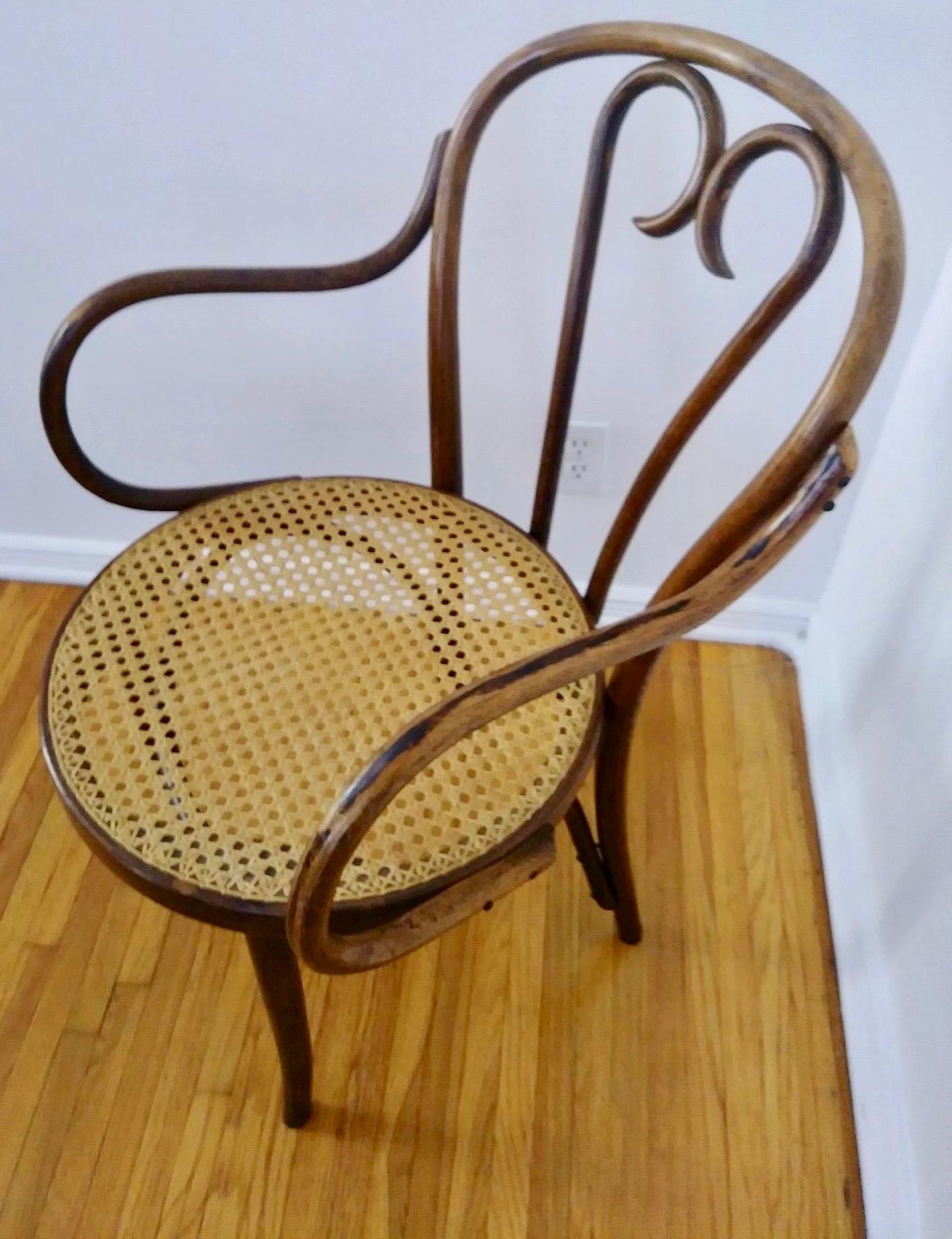 Bauhaus Set of Four Thonet ZPM Radomsko Bentwood Chairs