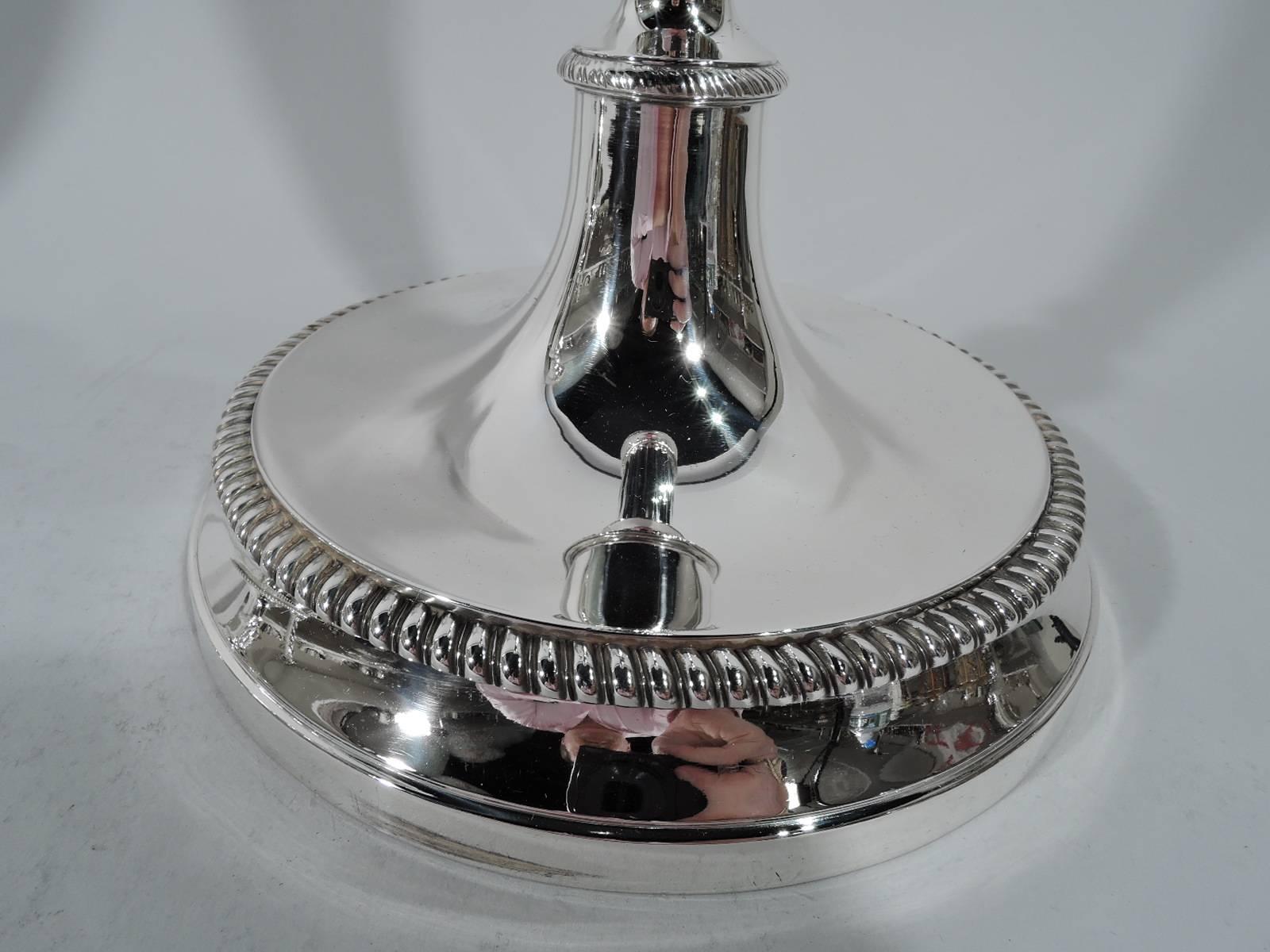 20th Century Set of Four Tiffany Big and Bold Sterling Silver Classical Candlesticks