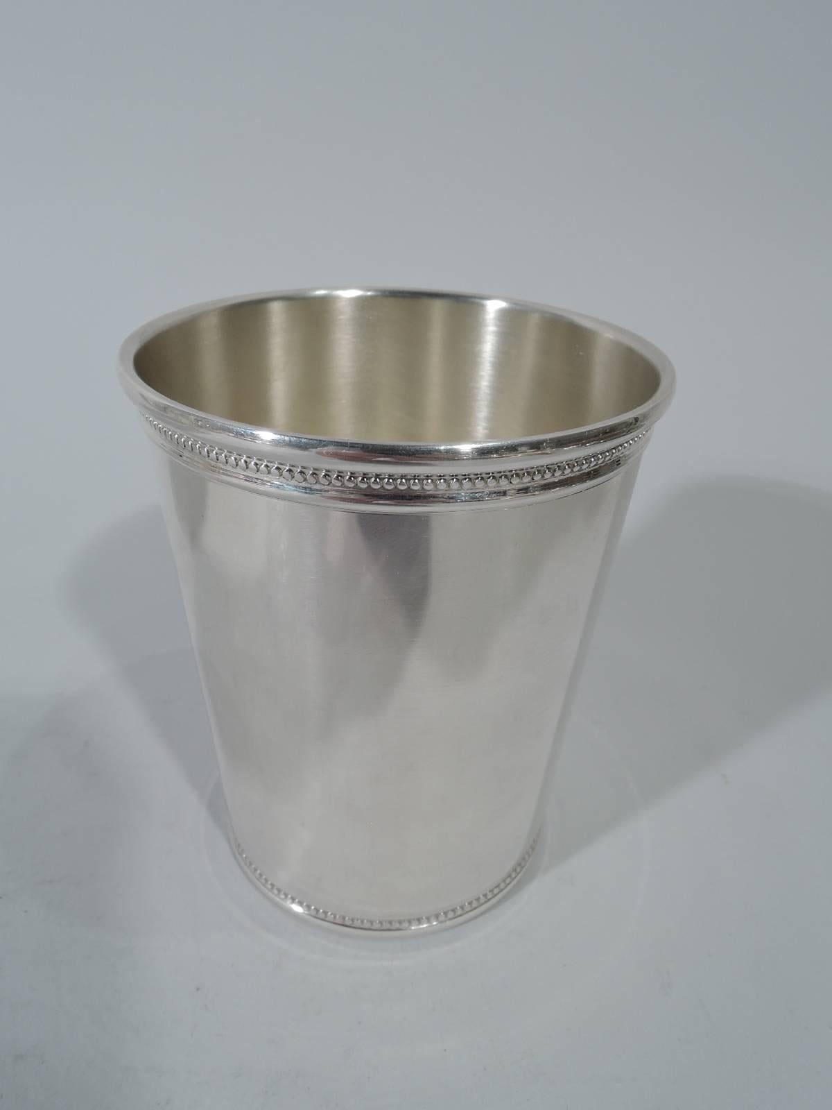 Modern Set of Four Tiffany Sterling Silver Mint Julep Cups