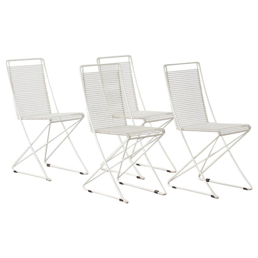 Set of Four till Behrens Kreuzschwinger Chairs for Schlubach, Germany, 1983
