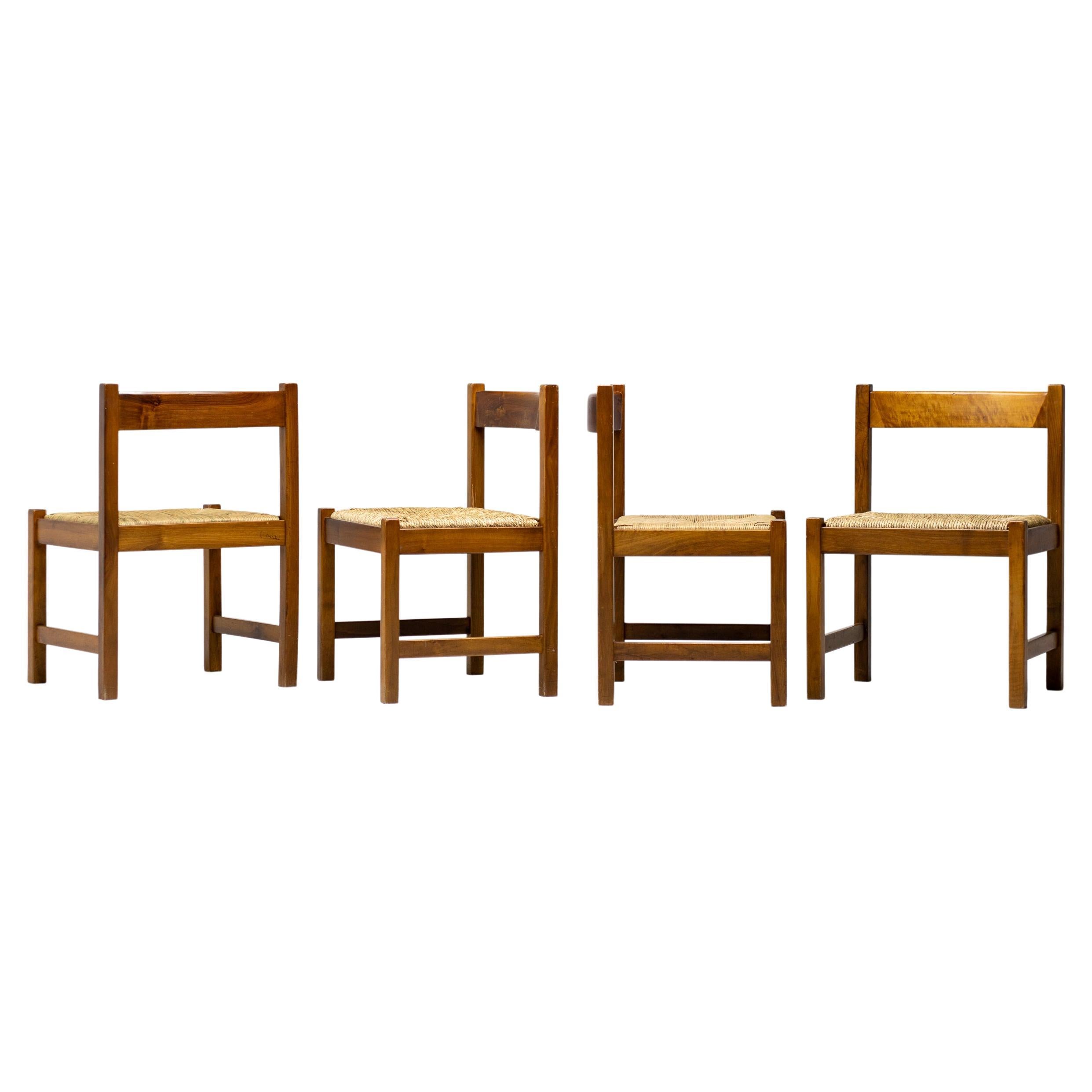 Set of Four Torbecchia Chairs by Giovanni Michelucci For Sale