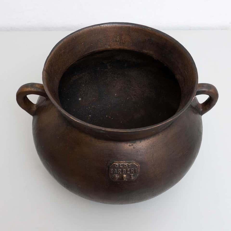 Set of Four Traditional Spanish Bronze Pots For Sale 4