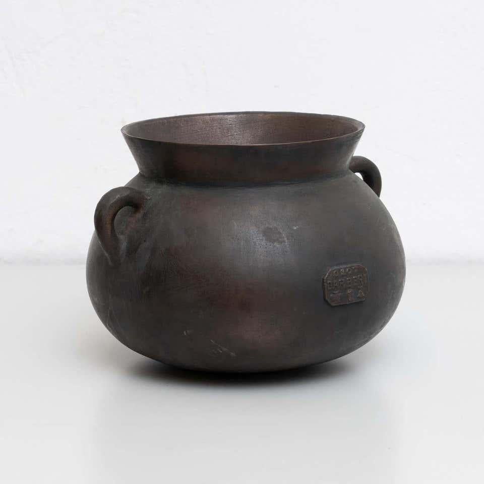 Set of Four Traditional Spanish Bronze Pots In Good Condition For Sale In Barcelona, Barcelona