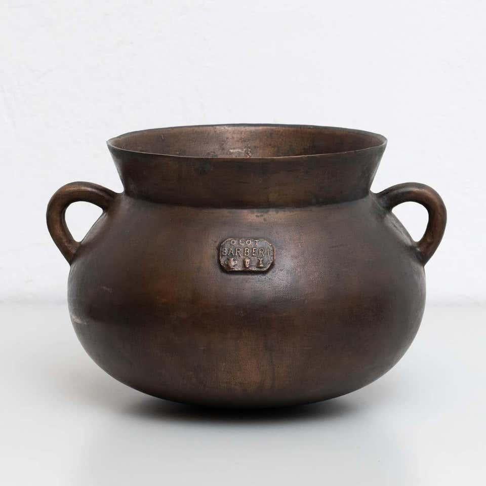 Set of Four Traditional Spanish Bronze Pots For Sale 1