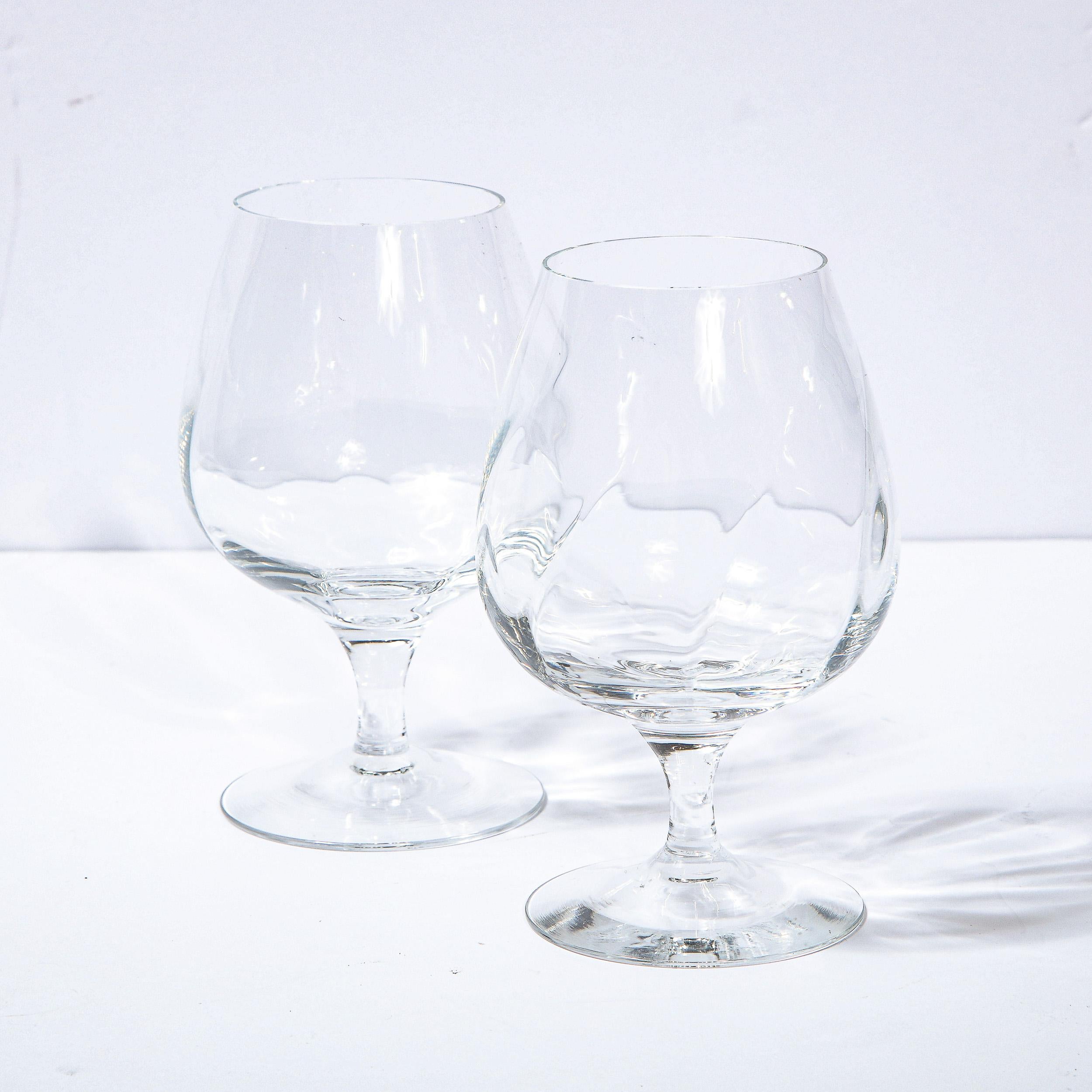 Set von vier durchscheinenden Brandy-Messern aus Kristall von Tiffany & Co. (Moderne) im Angebot