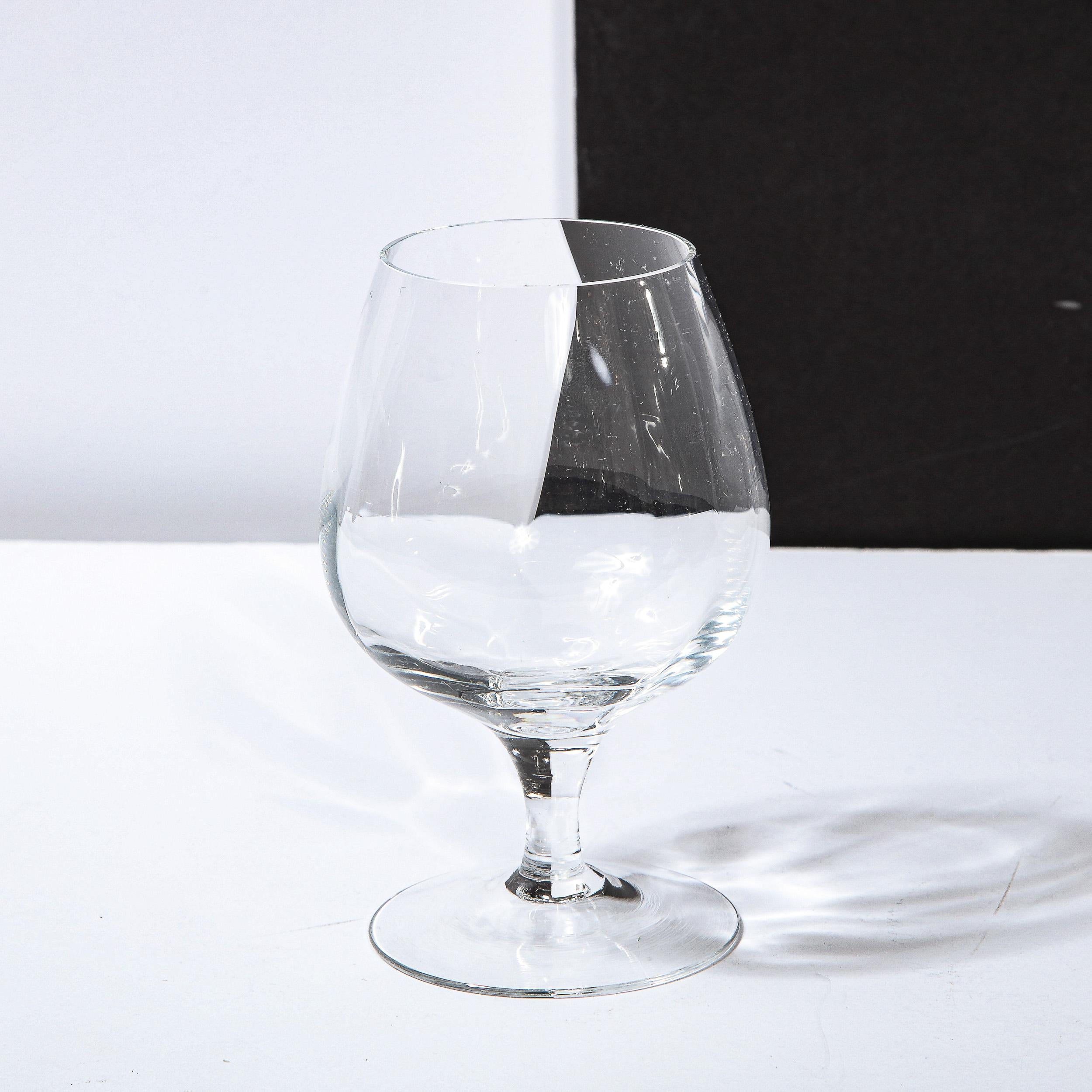 Set di quattro bicchierini da brandy in cristallo traslucido di Tiffany & Co. In condizioni ottime in vendita a New York, NY