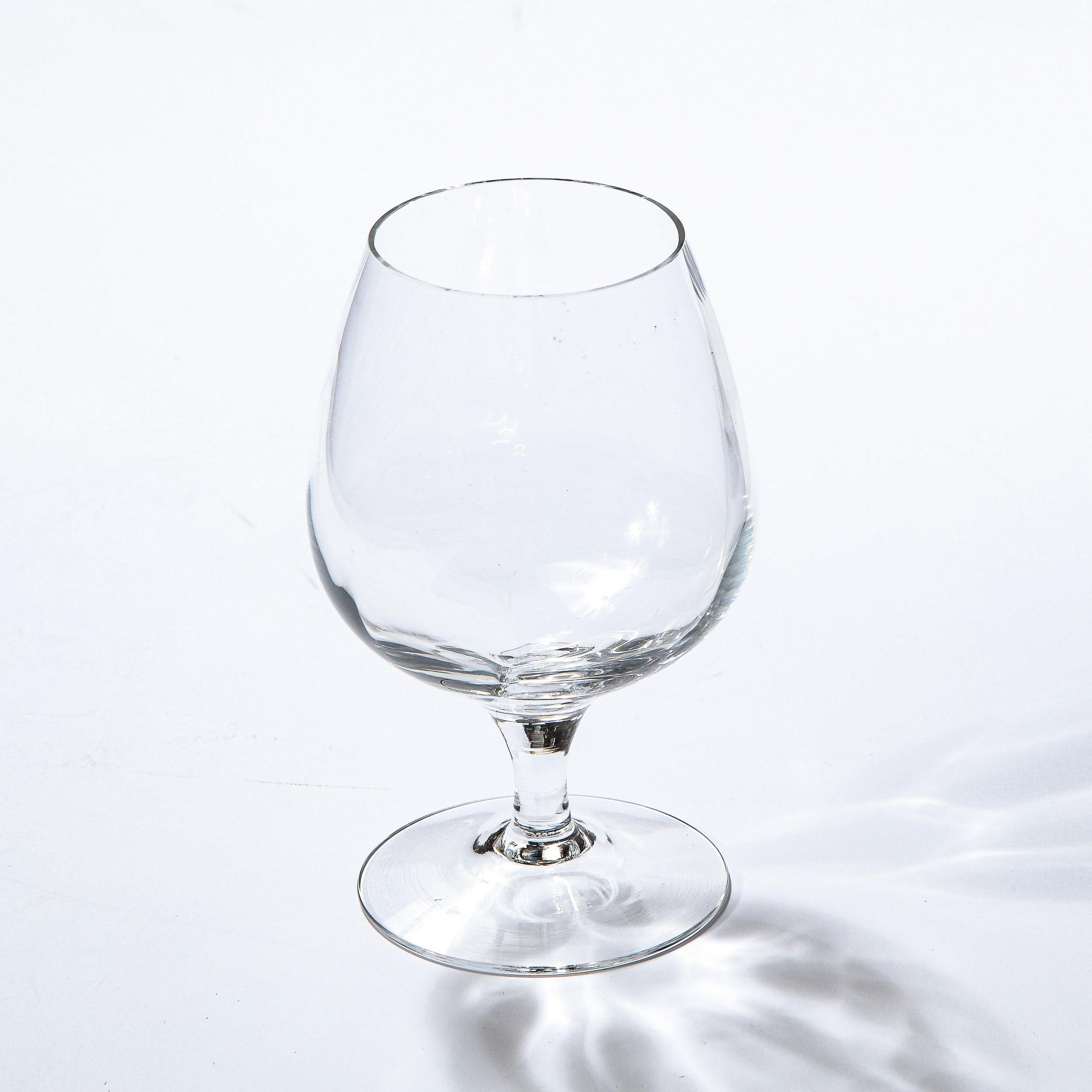 XX secolo Set di quattro bicchierini da brandy in cristallo traslucido di Tiffany & Co. in vendita