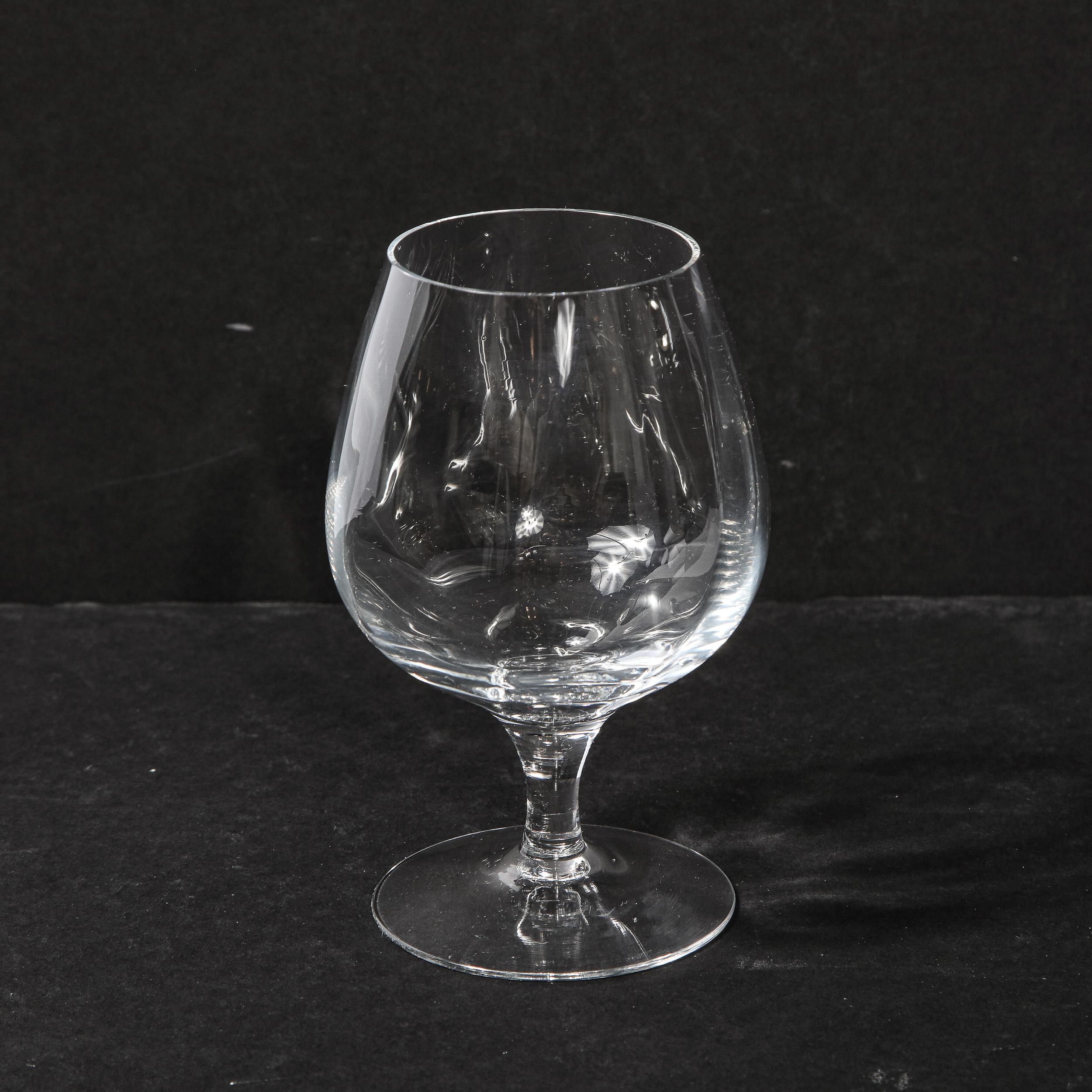 Set of Four Translucent Crystal Brandy Snifter by Tiffany & Co. In Excellent Condition For Sale In New York, NY