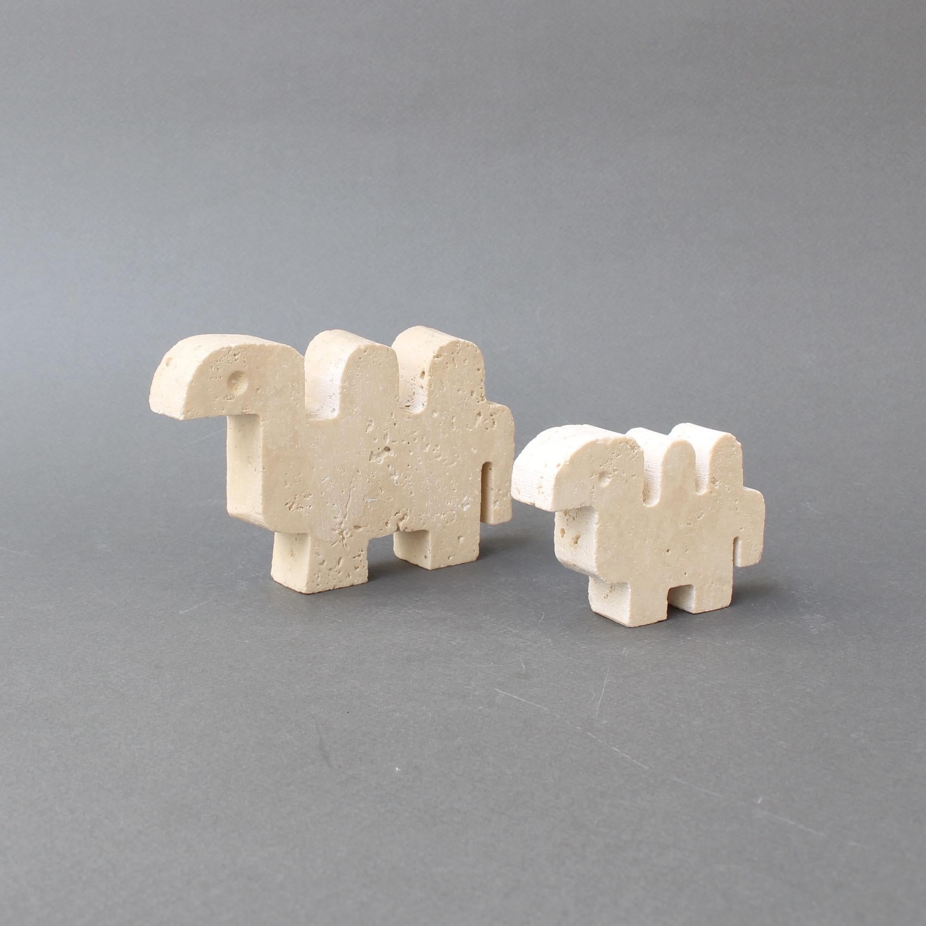 Set of Four Travertine Animals by Fratelli Mannelli, Italy circa 1970s 4
