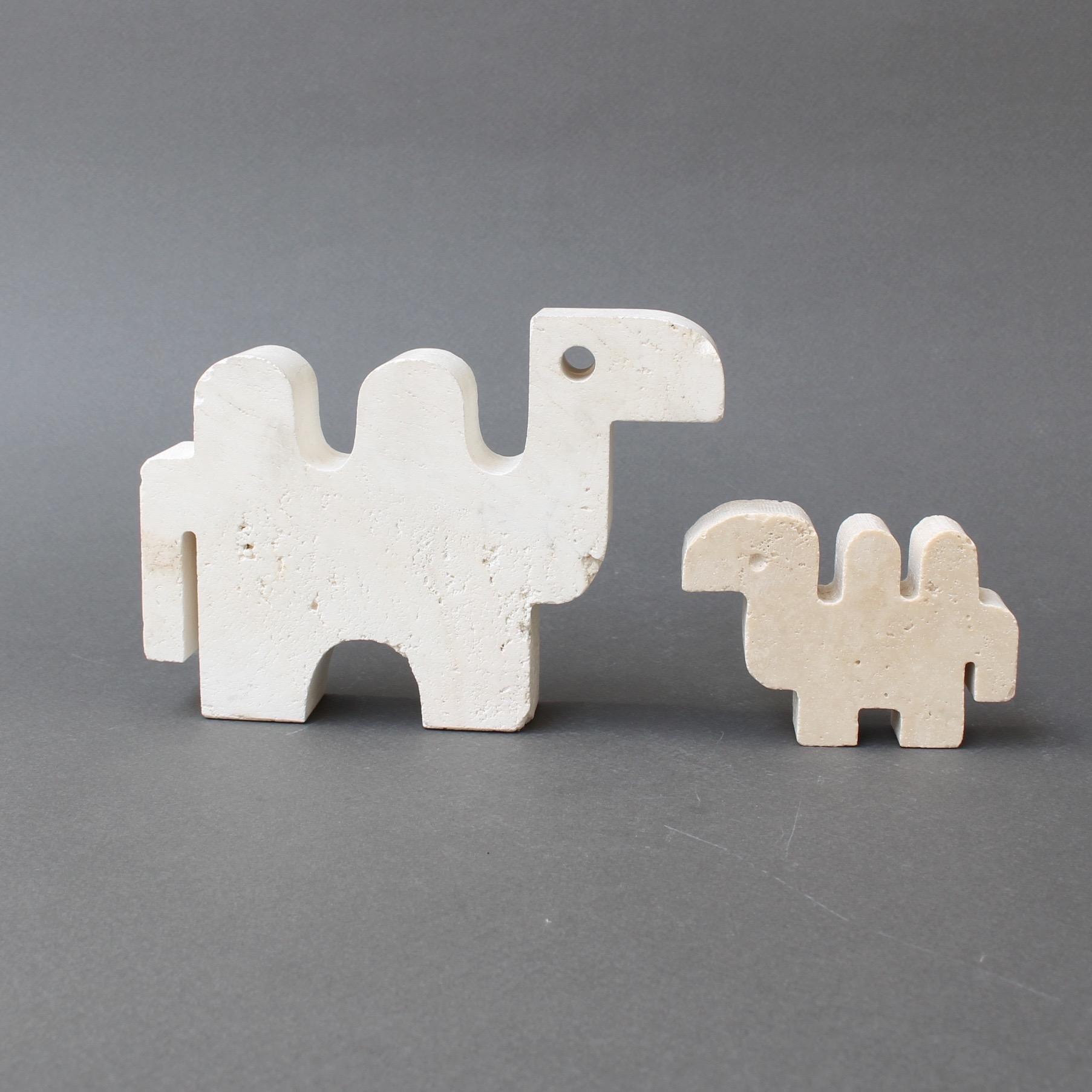Set of Four Travertine Animals by Fratelli Mannelli, Italy circa 1970s 5