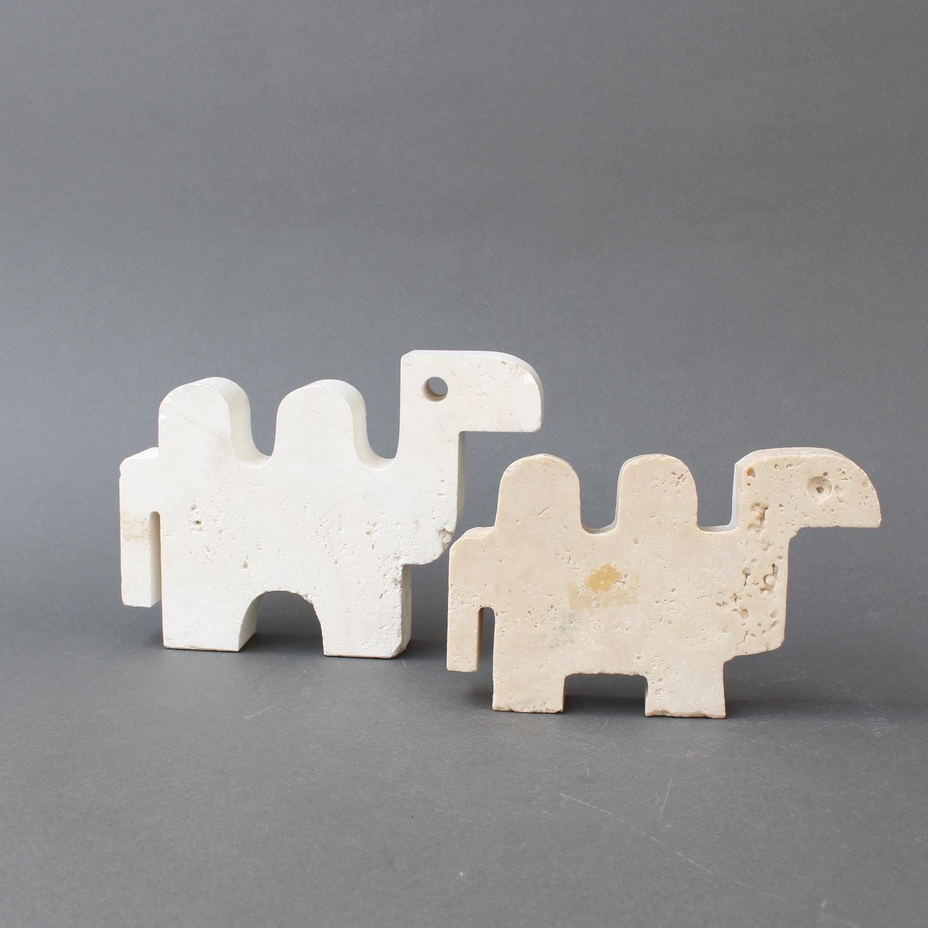 Set of Four Travertine Animals by Fratelli Mannelli, Italy circa 1970s 6