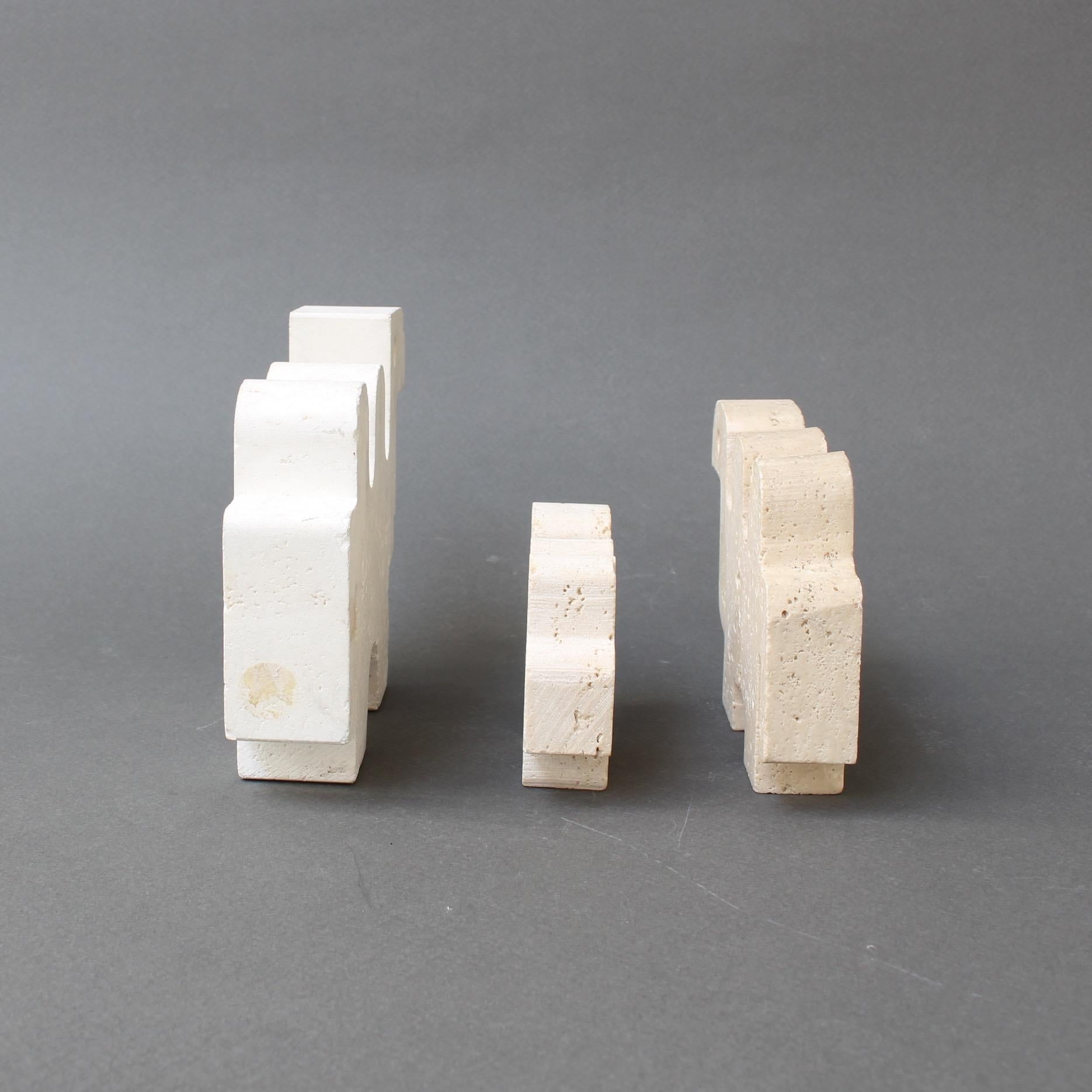 Set of Four Travertine Animals by Fratelli Mannelli, Italy circa 1970s 3