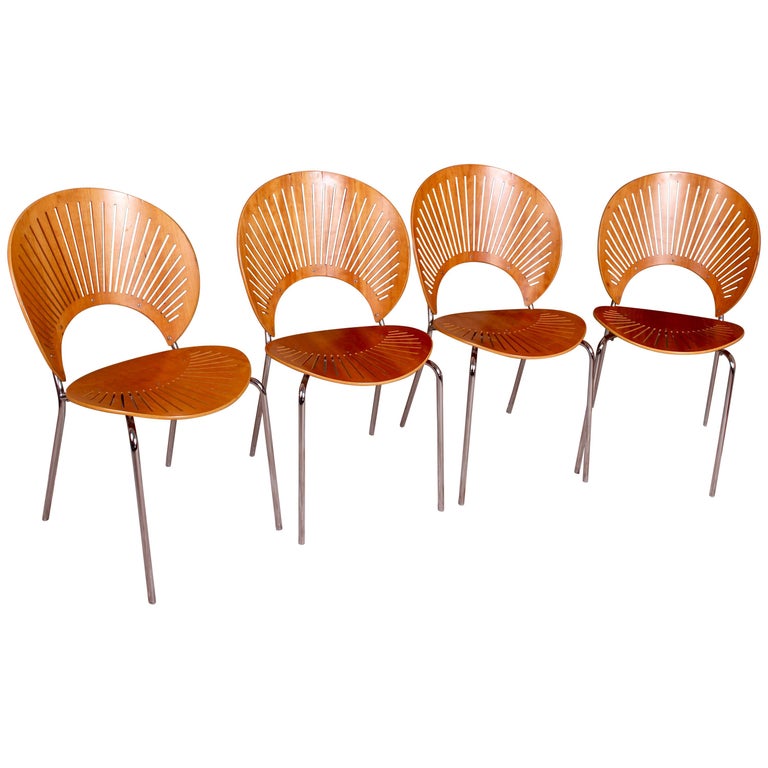 Set of Four Trinidad Chairs by Nanna Ditzel for Fredericia, 1990s For Sale at 1stdibs