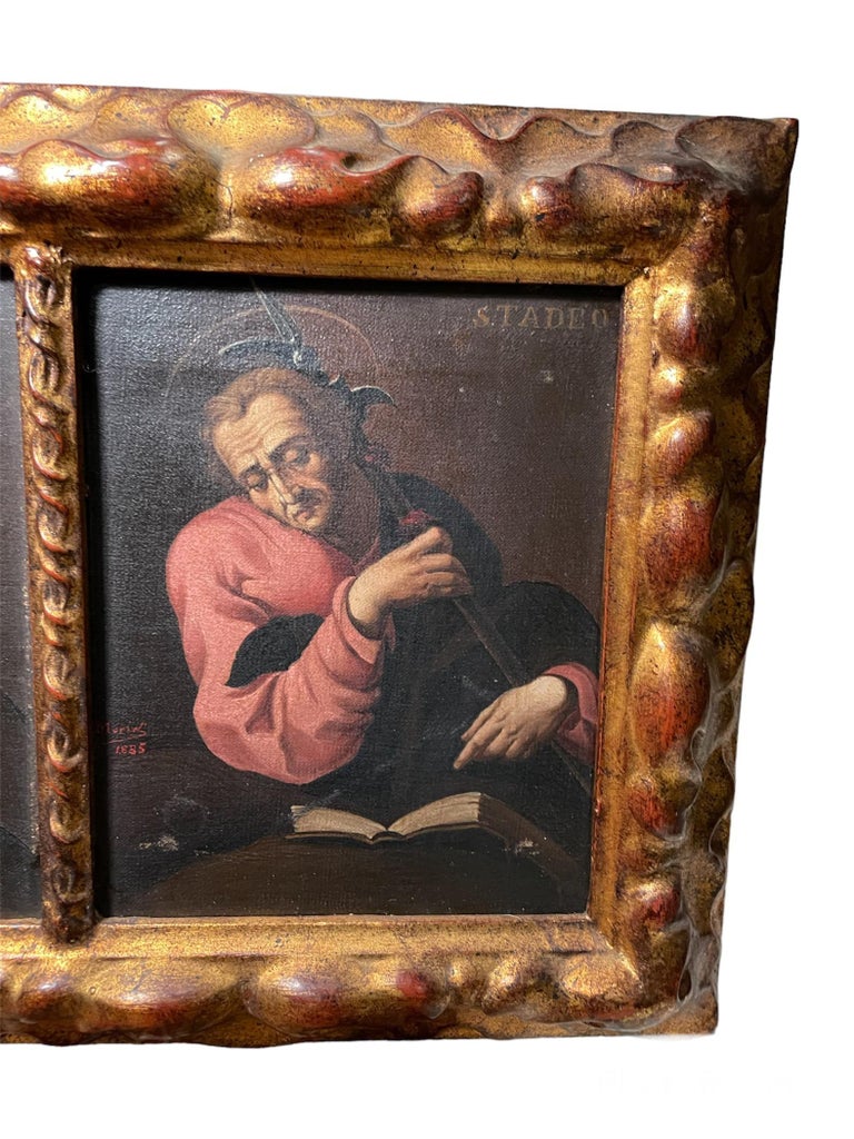 Conjunto de cuatro trípticos al óleo sobre lienzo de los Doce Apóstoles en  venta en 1stDibs España | tripticos al oleo, image size:768x1024