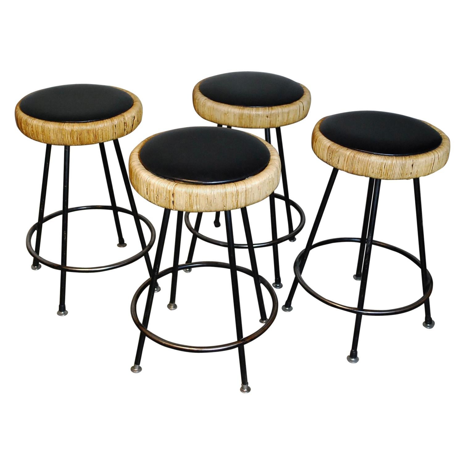 Set of Four Tropical Counter Stools by Danny Ho Fong