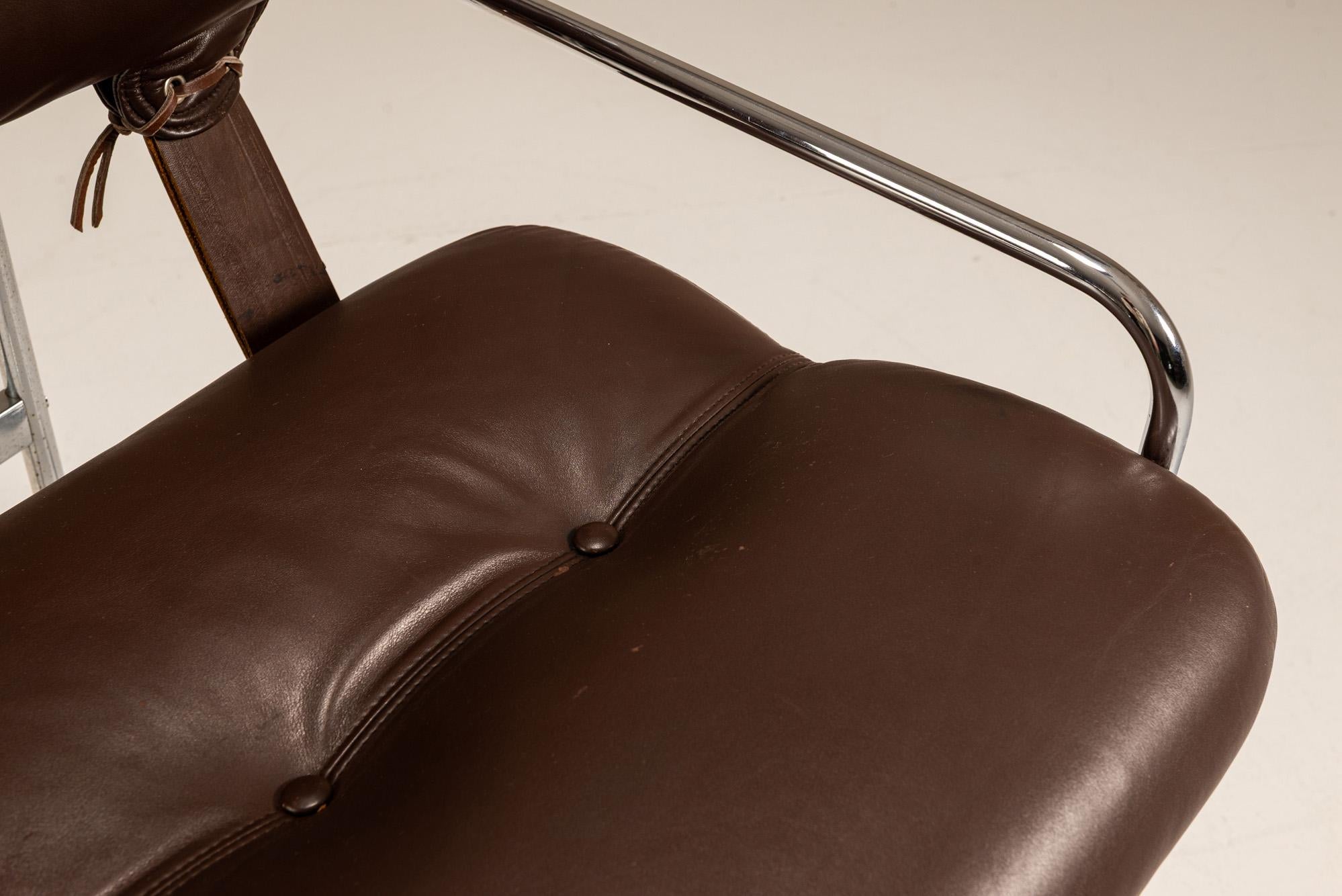 Ensemble de quatre chaises 'Tucroma' par Guido Faleschini pour i4 Mariani, Italie, années 1970 en vente 5