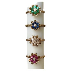 Set of Four Tulip Rings
