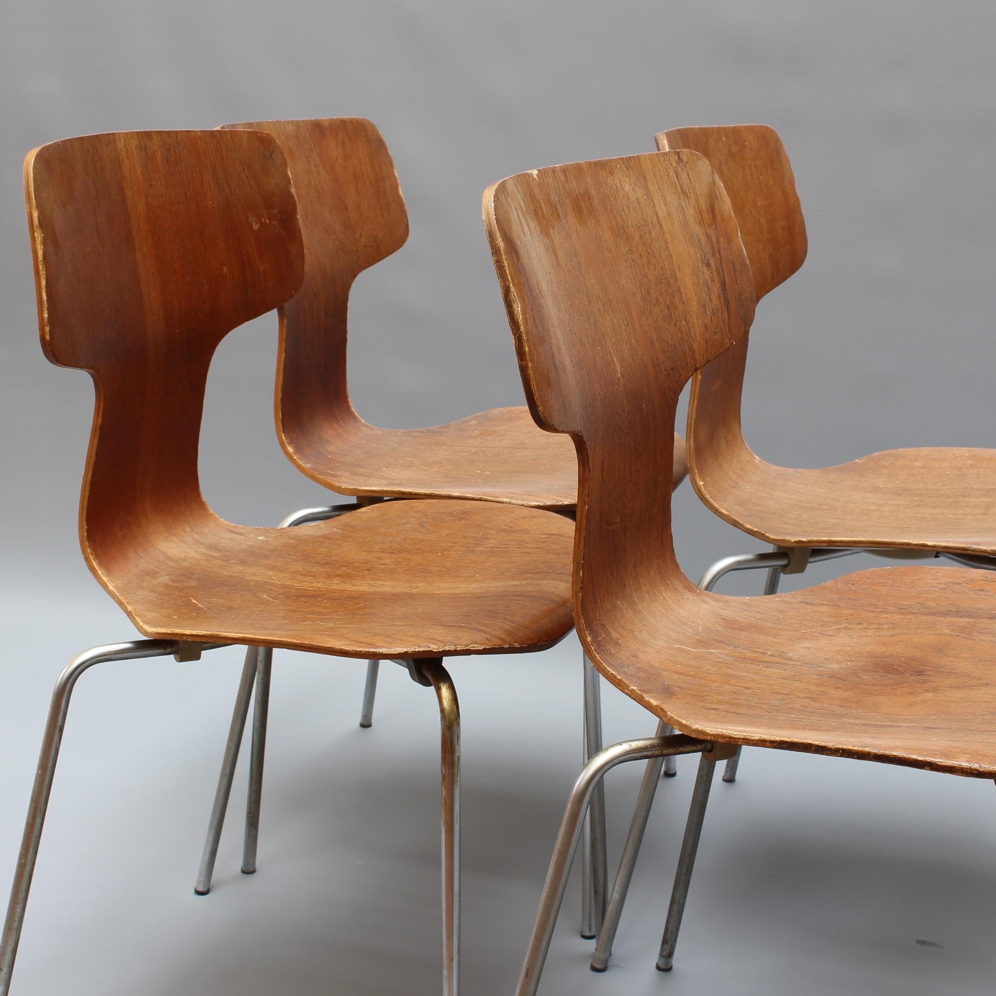 Mid-20th Century Set of Four Type 3103 Chairs by Arne Jacobsen for Fritz Hansen, 1969