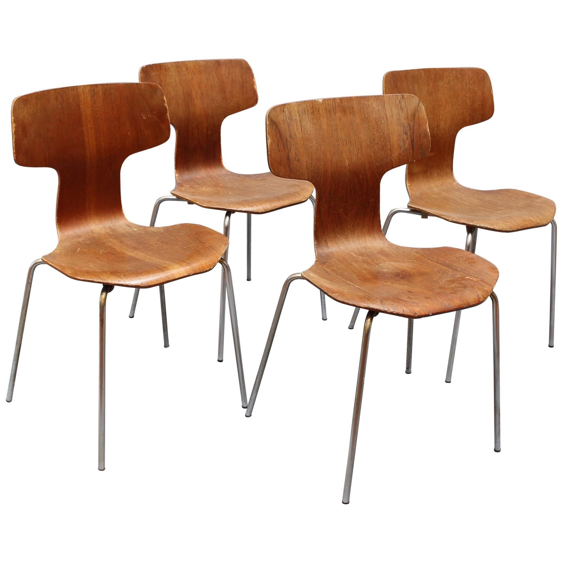 Set of Four Type 3103 Chairs by Arne Jacobsen for Fritz Hansen, 1969