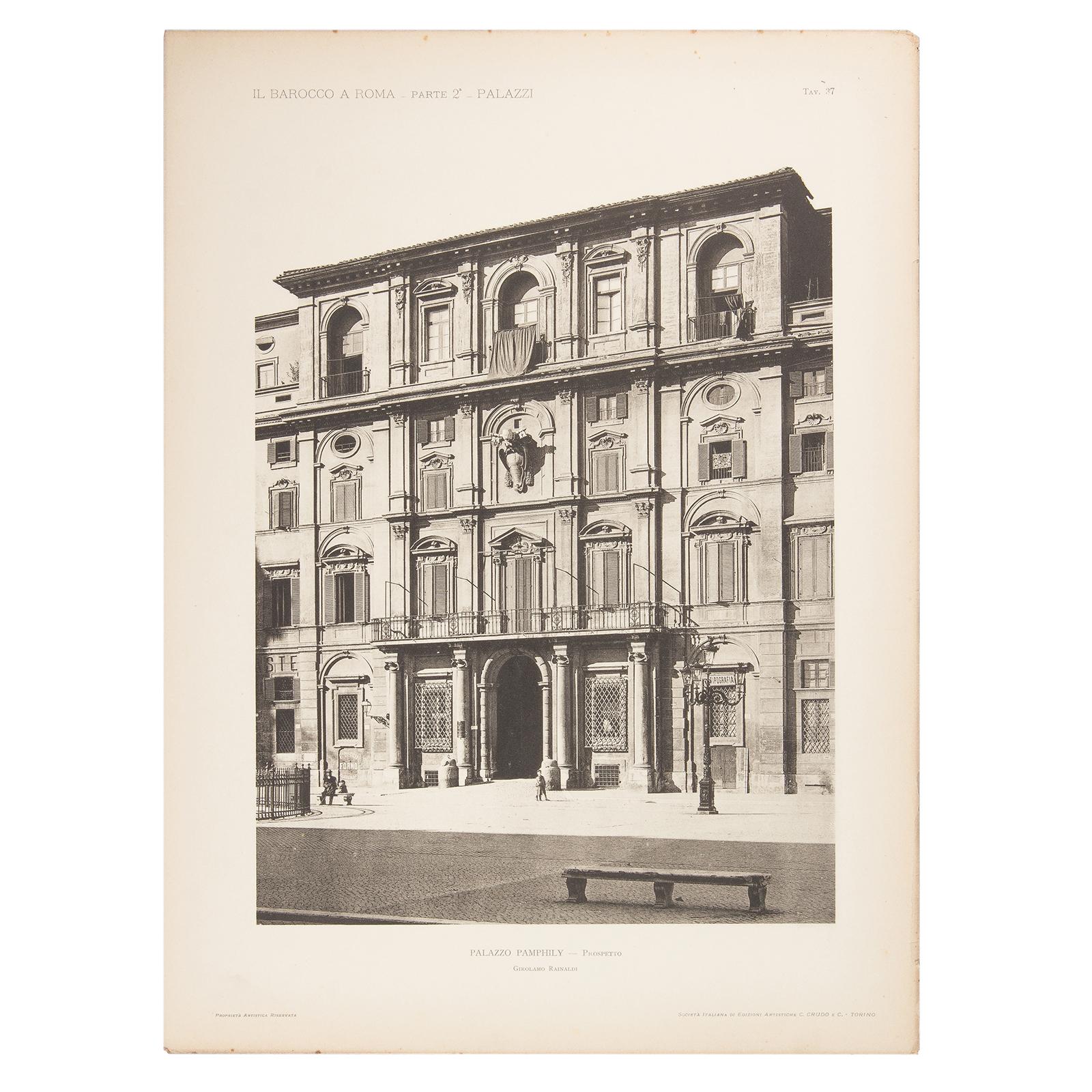 Set of Four Unframed Architectural Prints, Italy, Early 190 5