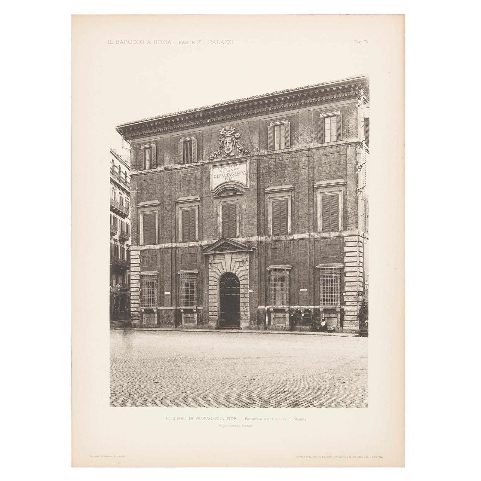 Set of Four Unframed Architectural Prints, Italy, Early 190 2