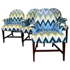 Set of Four Upholstered Armchairs