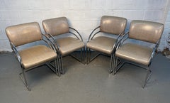 Set of Four Upholstered Dining Chairs By Contemporary Shells Inc.