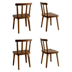 Set of Four Utö Chairs in Pine by Axel Einar Hjorth for Nordiska Kompaniet 1930s