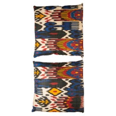 Set of Four Hand-Woven Cotton Pillows from Uzbekistan, 1970s